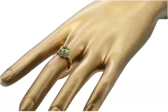 14k žlté zlato Žltý peridot  Vintage craft vrc366y